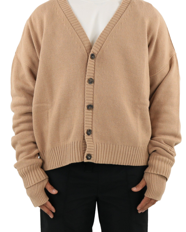 Men’s Aboutsized Logo Cardigan Natur