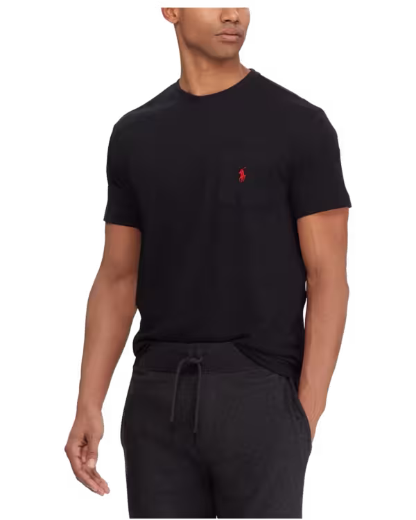 Mens Crew Neck Standard Fit Pocket T-Shirt
