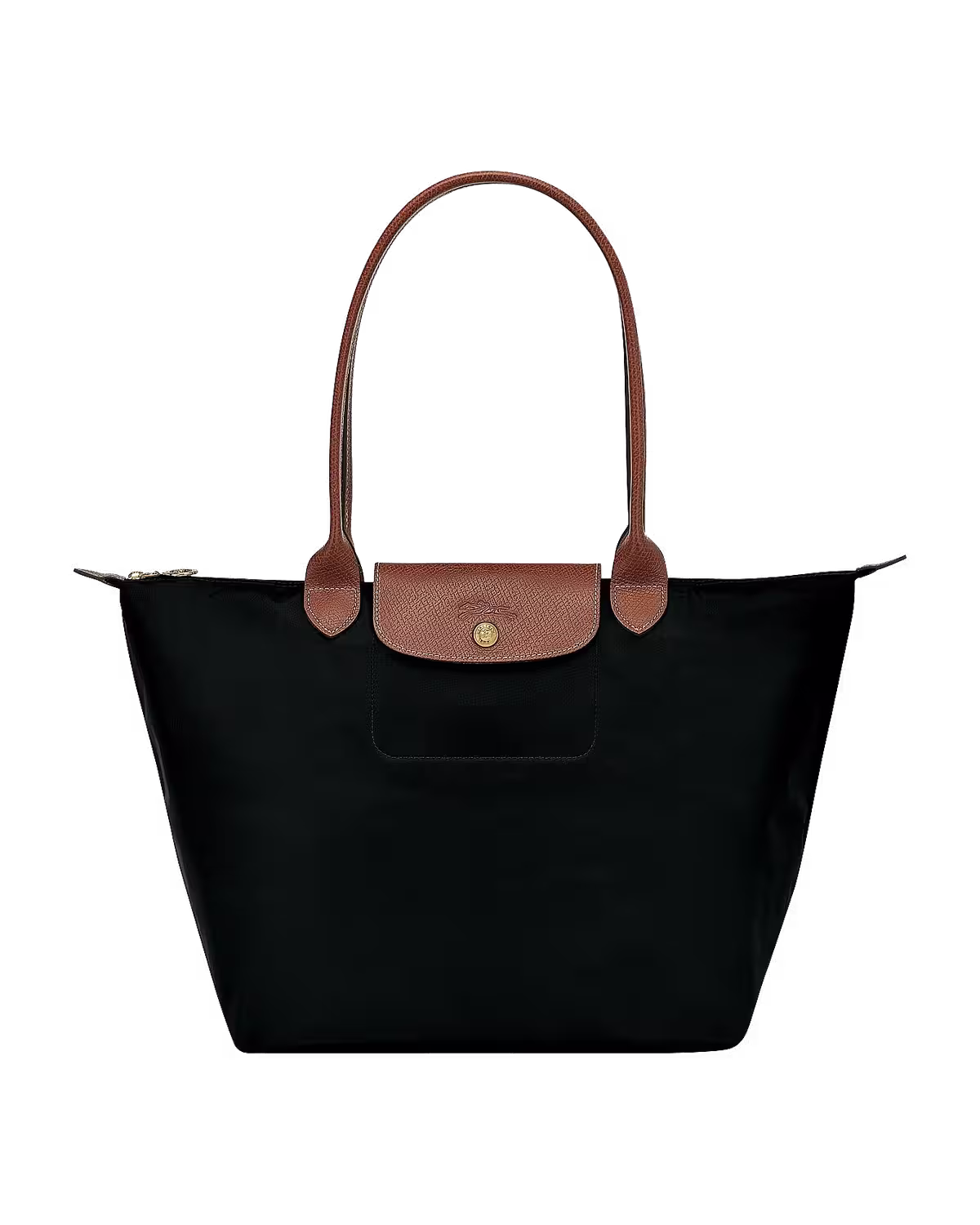 Longchamp Le Pliage Original Large Shoulder Bag Black in Black