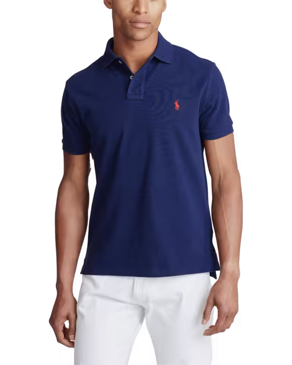 Mens Short Sleeve Classic Fit Mesh Polo Shirt