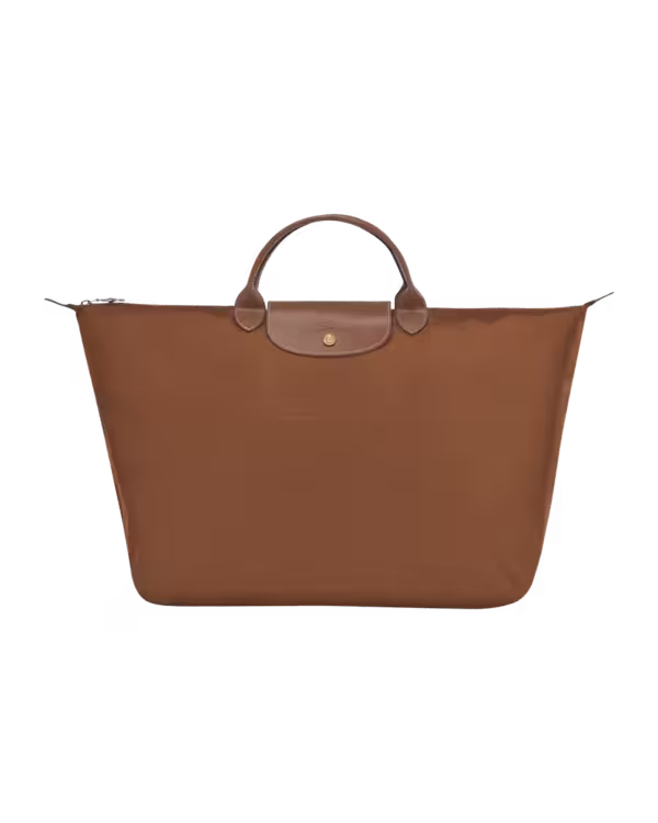 Longchamp Le Pliage Original Large Top Handle Travel Bag in Cognac