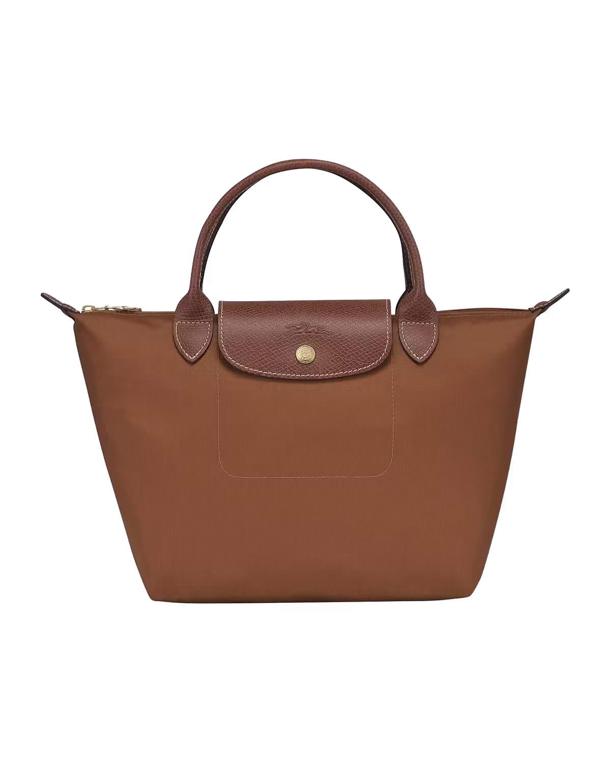 Longchamp Le Pliage Original Small Top Handle Bag in Cognac