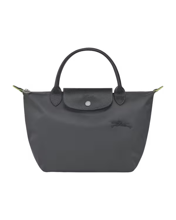 Longchamp Le Pliage Green Small Top Handle Bag in Graphite