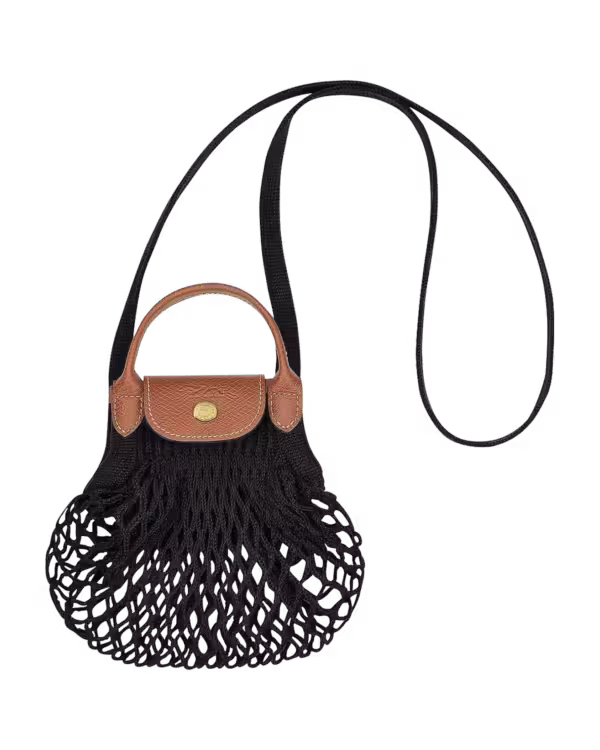 Longchamp Le Pliage Filet Pouch in Black