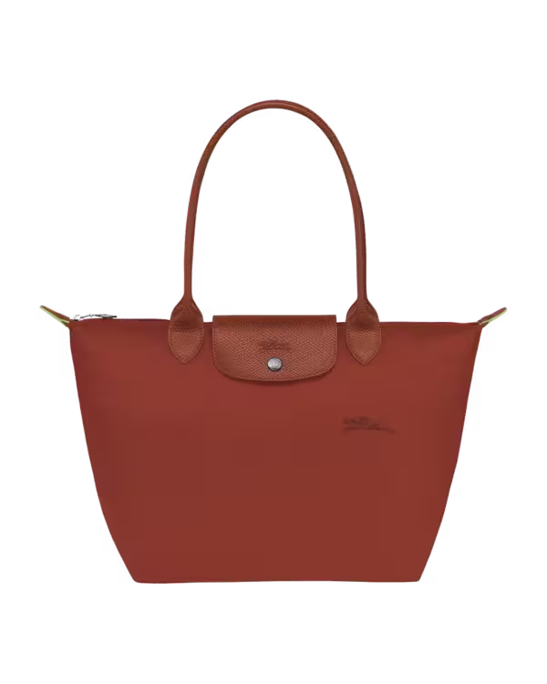 Longchamp Le Pliage Green Tote Bag M Graphite in Chestnut