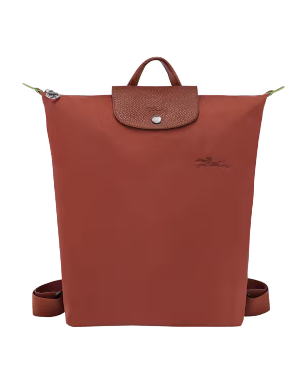 Longchamp Le Pliage Green Backpack M in Chestnut