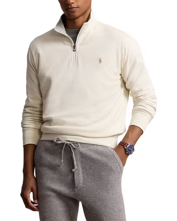 Luxury Jersey Quarter-Zip Pullover