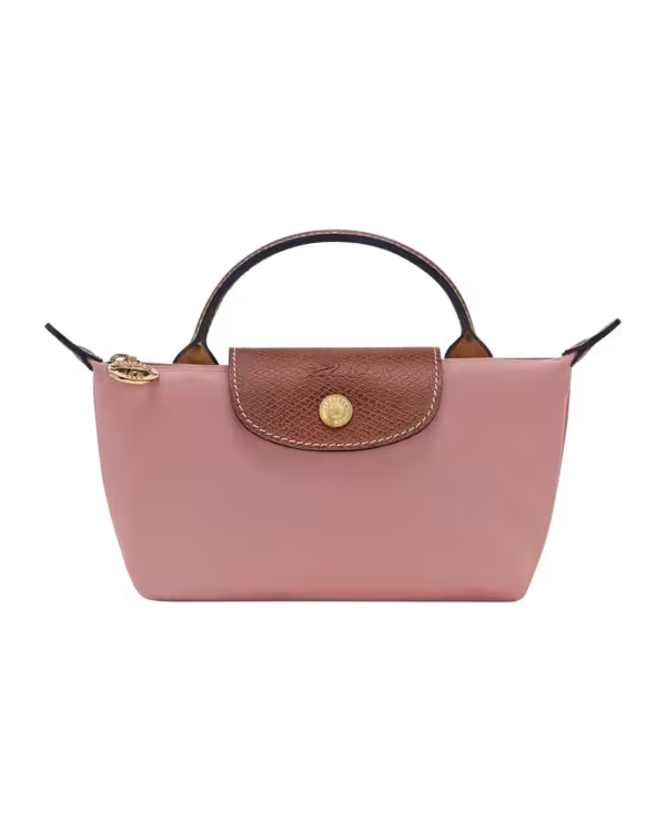 Longchamp Le Pliage Original Pouch Black in Pink Tea