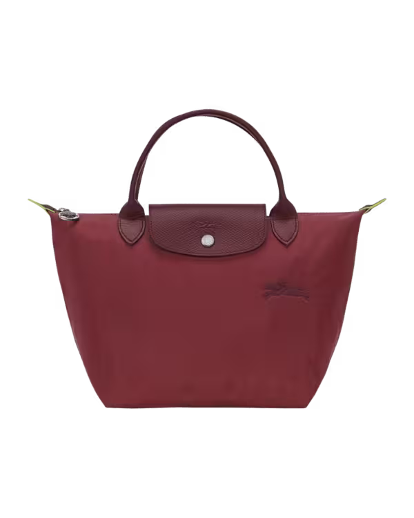 Longchamp Le Pliage Green Top handle bag in Pomegranate