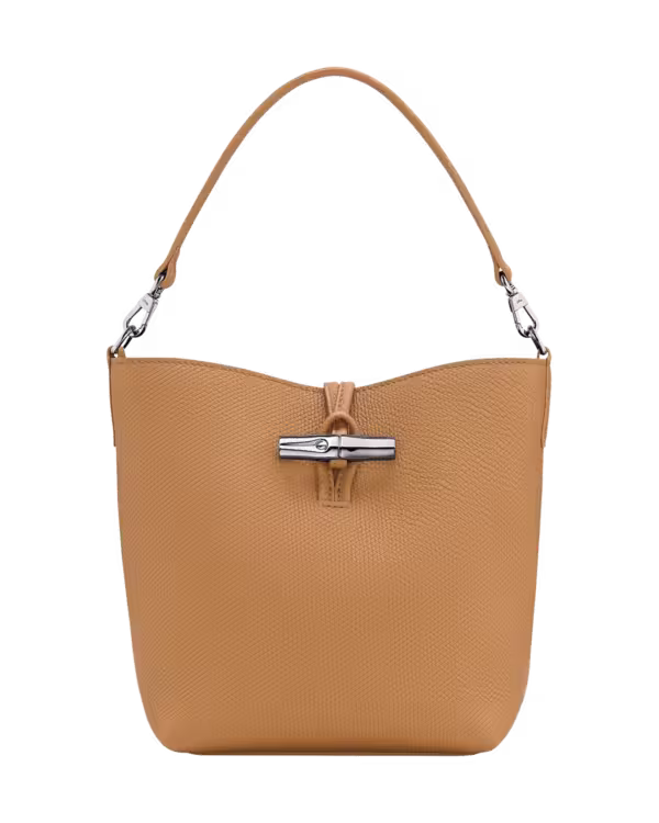 Longchamp Le Roseau Crossbody Bag with Bamboo Clasp in Walnut