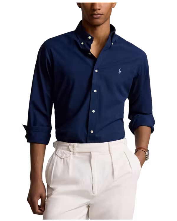 Custom Fit Stretch Poplin Shirt