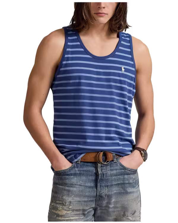 Classic Fit Striped Jersey Tank