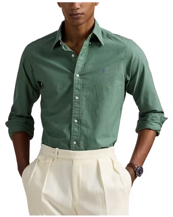 Slim Fit Garment-Dyed Oxford Shirt