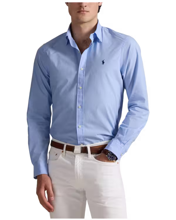 Slim Fit Stretch Poplin Shirt