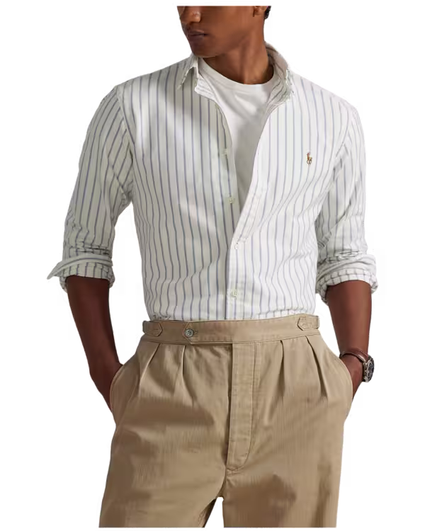 Slim Fit Striped Oxford Shirt