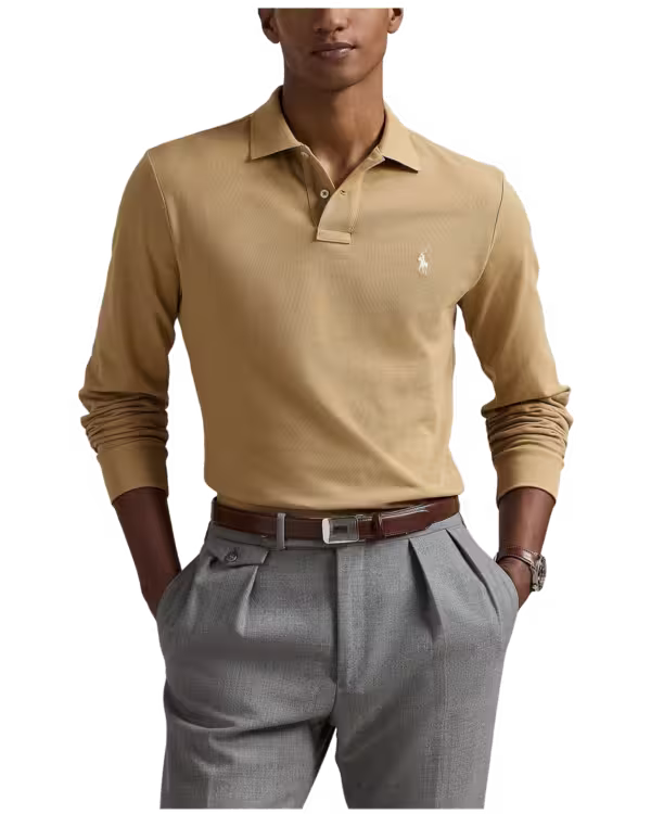 Custom Slim Fit Mesh Polo Shirt