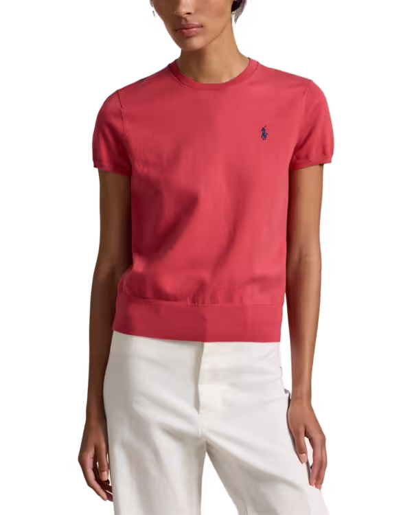 Short-Sleeve Crewneck Sweater