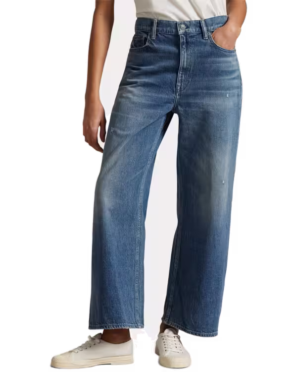 High-Rise Wide-Leg Crop Jean
