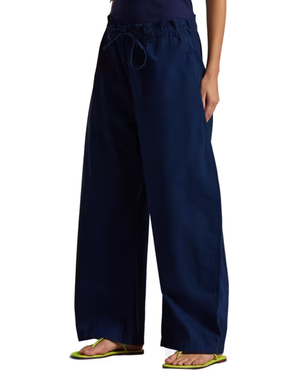 Cotton Curved Tapered Drawstring Pant