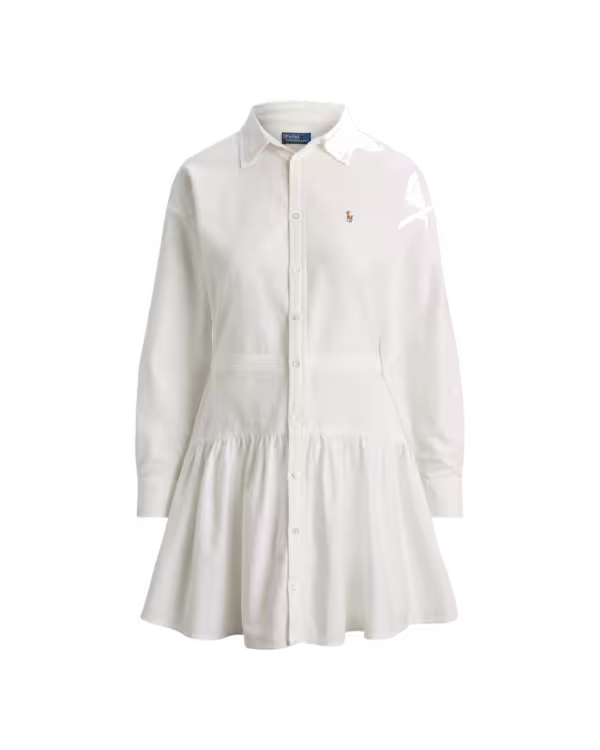 Cotton Oxford Paneled Shirtdress