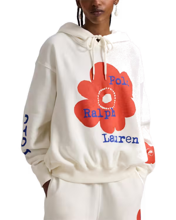 Floral Logo Fleece Hoodie