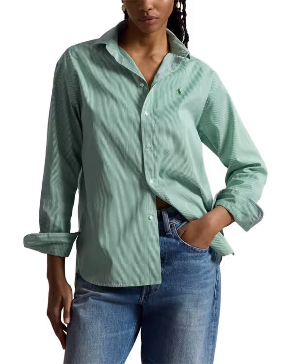 Relaxed Fit Striped Cotton Shirt
