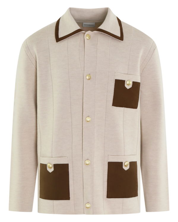 Men’s Pocket Cardigan Beige