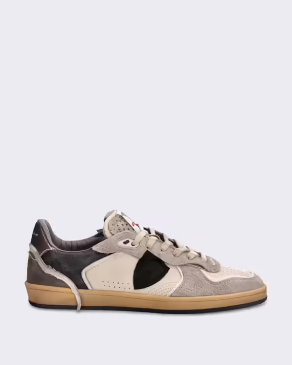 Men’s Low-top sneaker met neutrale color combination Grey