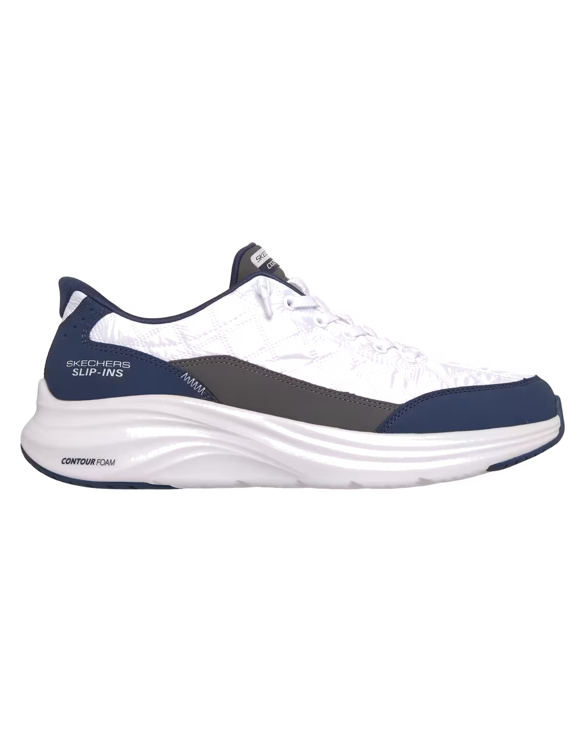 Skechers Slip-ins: Contour Foam - Cozy Fit - WHITE / NAVY (232619)