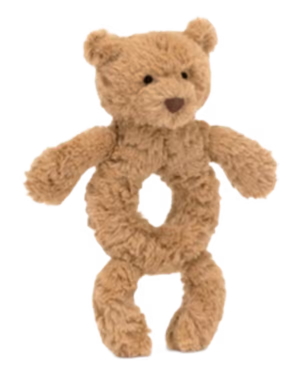 Jellycat Bartholomew Bear faux-fur rattle 18cm - image 1