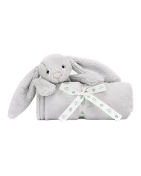 Jellycat Bashful Bunny faux-fur blanket 70cm - image 1