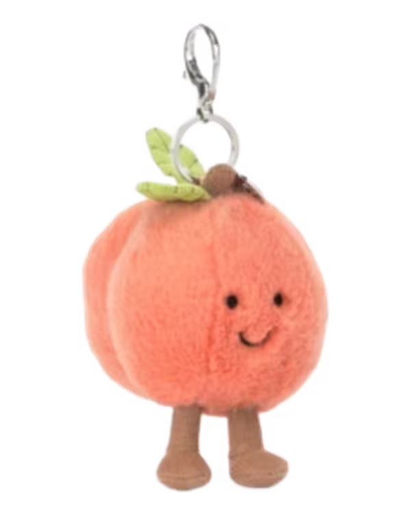 Jellycat Amuseables Peach Soft Bag Charm 15cm - image 2
