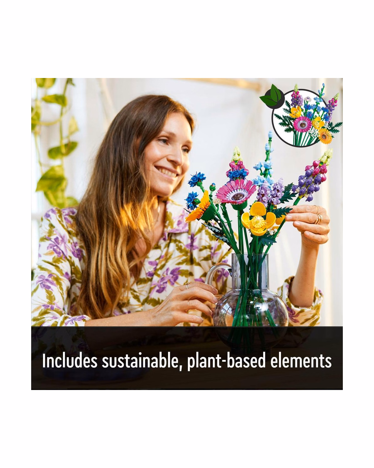 LEGO® 10313 Icons Wildflower Bouquet Flowers Set for Adults - 6