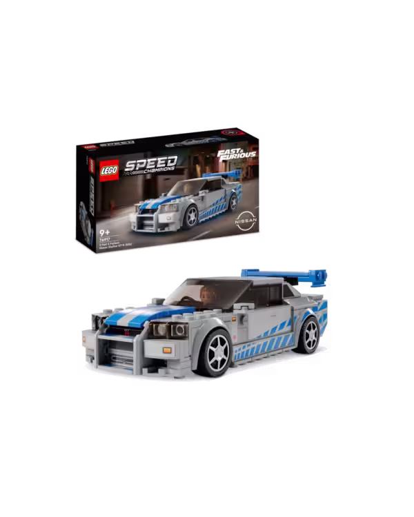 LEGO Speed Champions 76917 2 Fast 2 Furious Nissan Skyline GT-R (R34) Car Set studio view 1