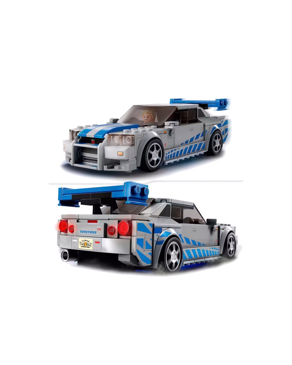 LEGO Speed Champions 76917 2 Fast 2 Furious Nissan Skyline GT-R (R34) Car Set studio view 3