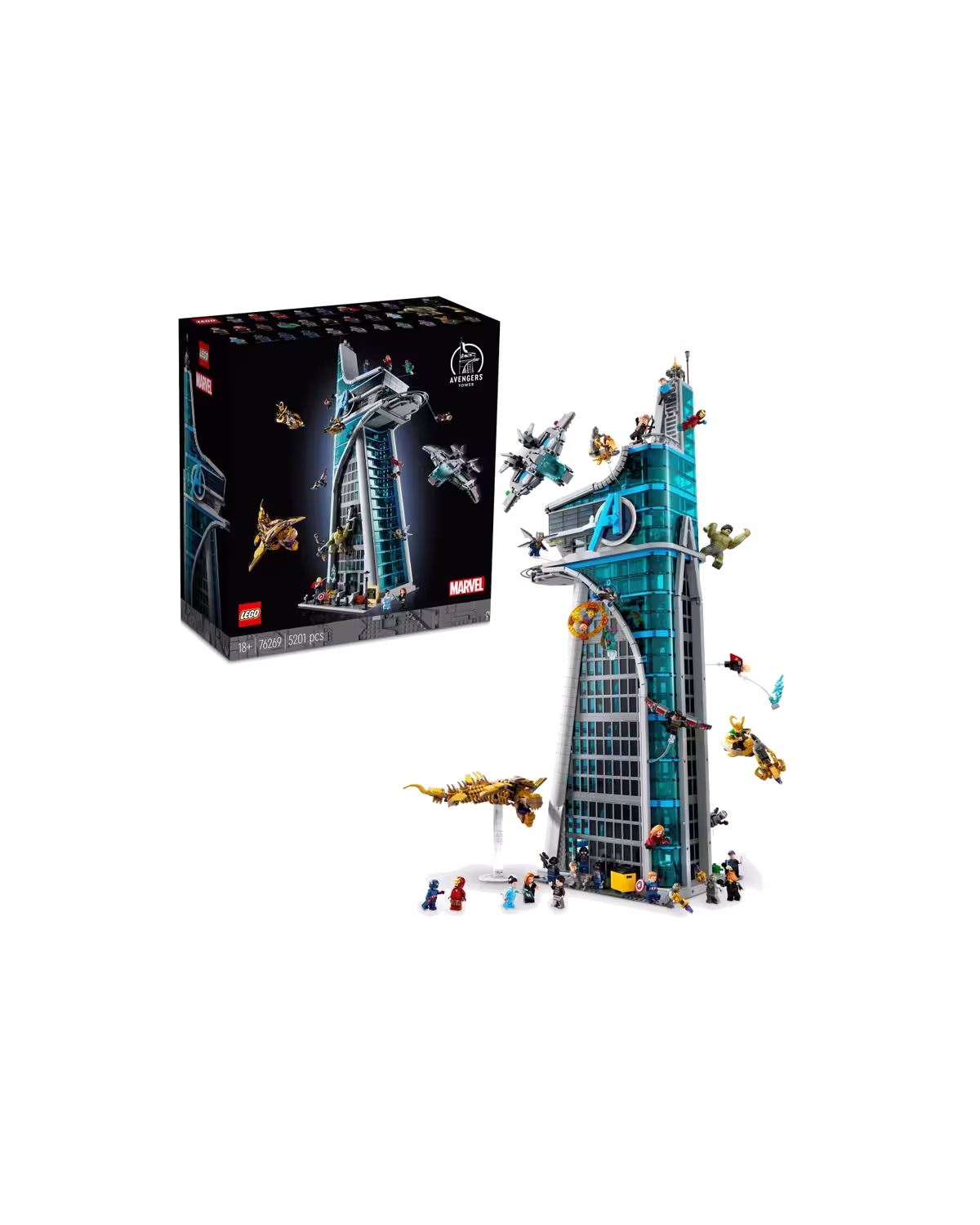 LEGO Marvel 76269 Avengers Tower Set for Adults studio view 1