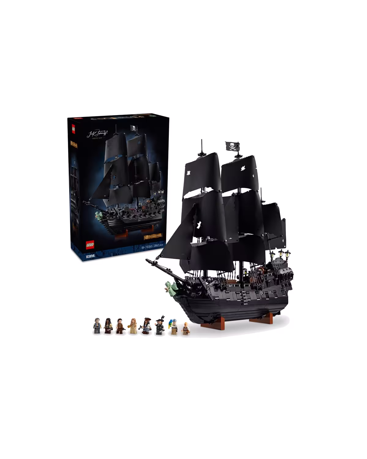 LEGO Icons 10365 Captain Jack Sparrow's Pirates of the Caribbean Ship Set for Adults studio view 1