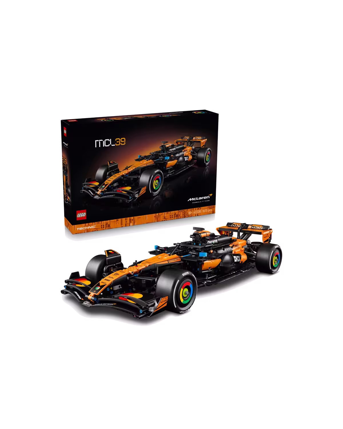 LEGO Technic 42228 McLaren MCL39 F1 Car Set for Adults studio view 1