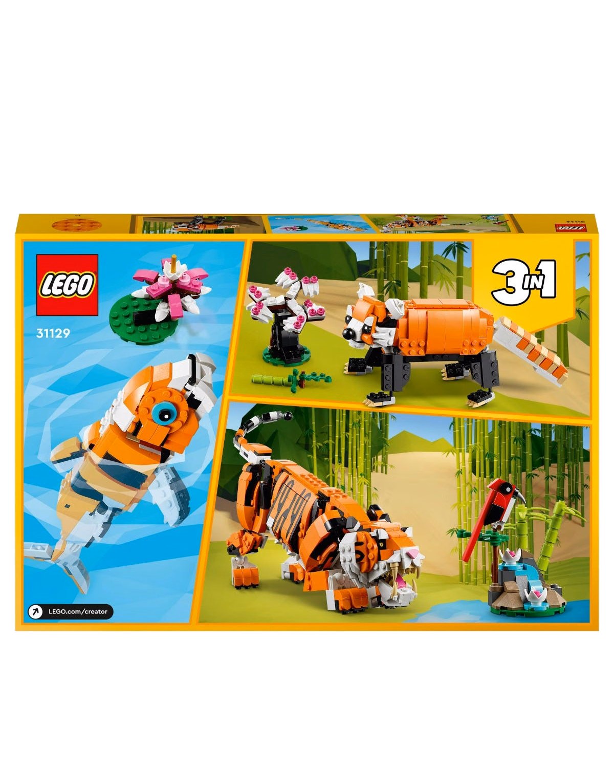 LEGO® Creator 3 In 1 Majestic Tiger Animal Building Toy 31129 - 5