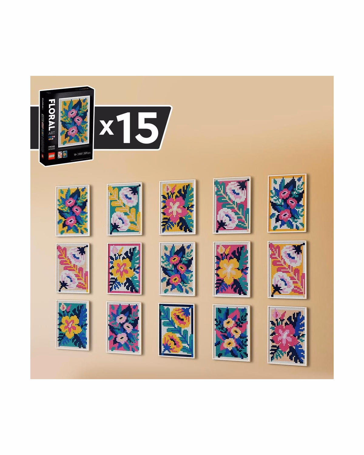 LEGO® 31207 ART Floral Art 3in1 Flowers Crafts Set, Wall Decor - 7