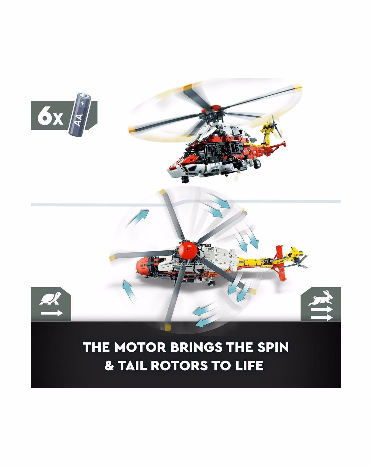 LEGO® 42145 Technic Airbus H175 Rescue Helicopter Toy Model - 6