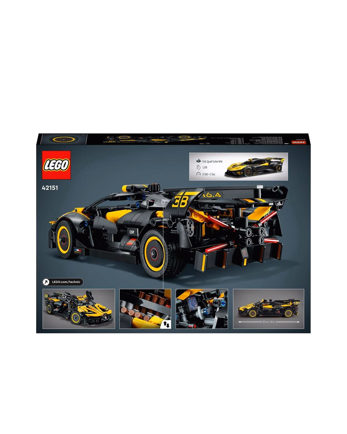 LEGO® 42151 Technic Bugatti Bolide Model Car Toy Building Set - 6
