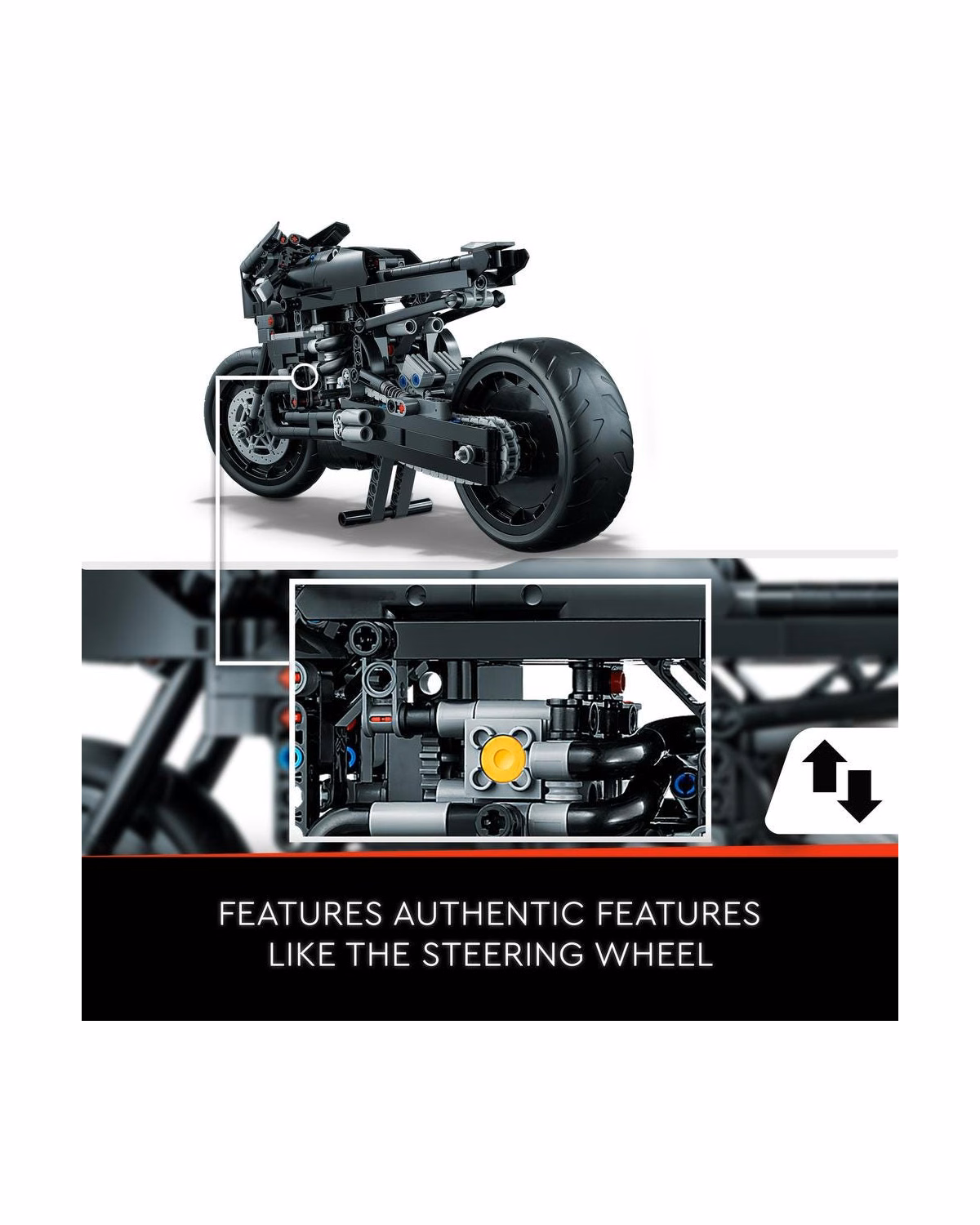LEGO® 42155 Technic THE BATMAN – BATCYCLE Motorbike Model Toy - 3