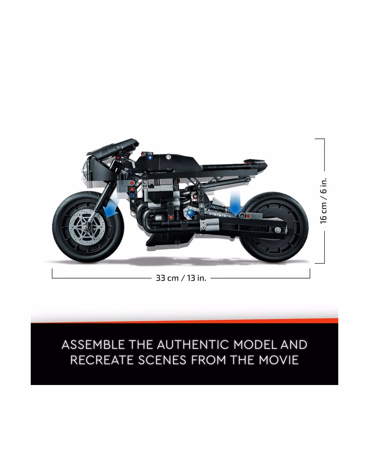 LEGO® 42155 Technic THE BATMAN – BATCYCLE Motorbike Model Toy - 5