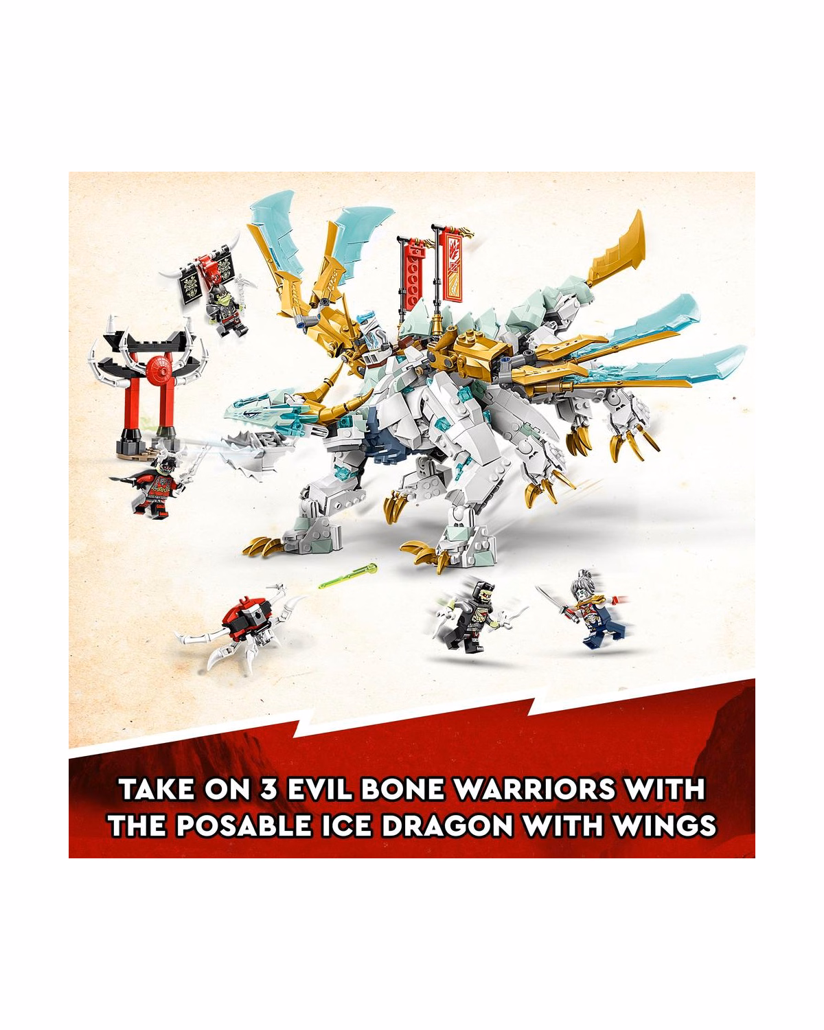 LEGO® 71786 Ninjago Zane’s Ice Dragon Creature Building Toy - 4