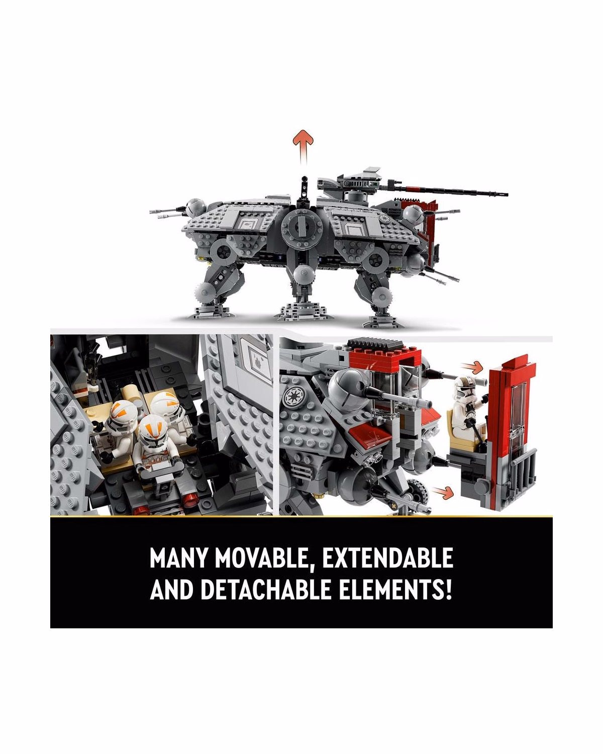 LEGO® 75337 Star Wars AT-TE Walker Set with Droid Figures - 3
