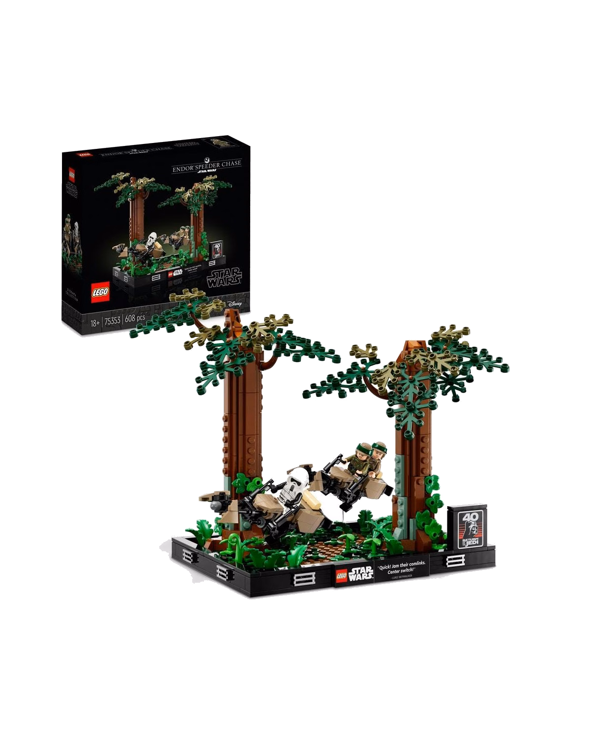 LEGO® 75353 Star Wars Endor Speeder Chase Diorama Model Set - 1