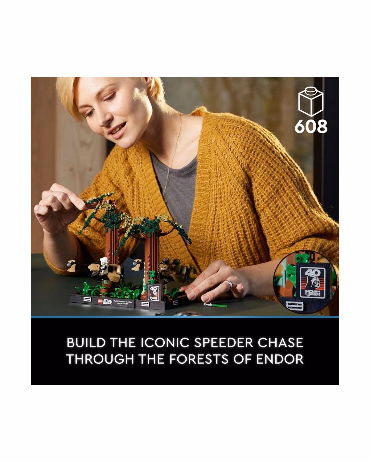LEGO® 75353 Star Wars Endor Speeder Chase Diorama Model Set - 6