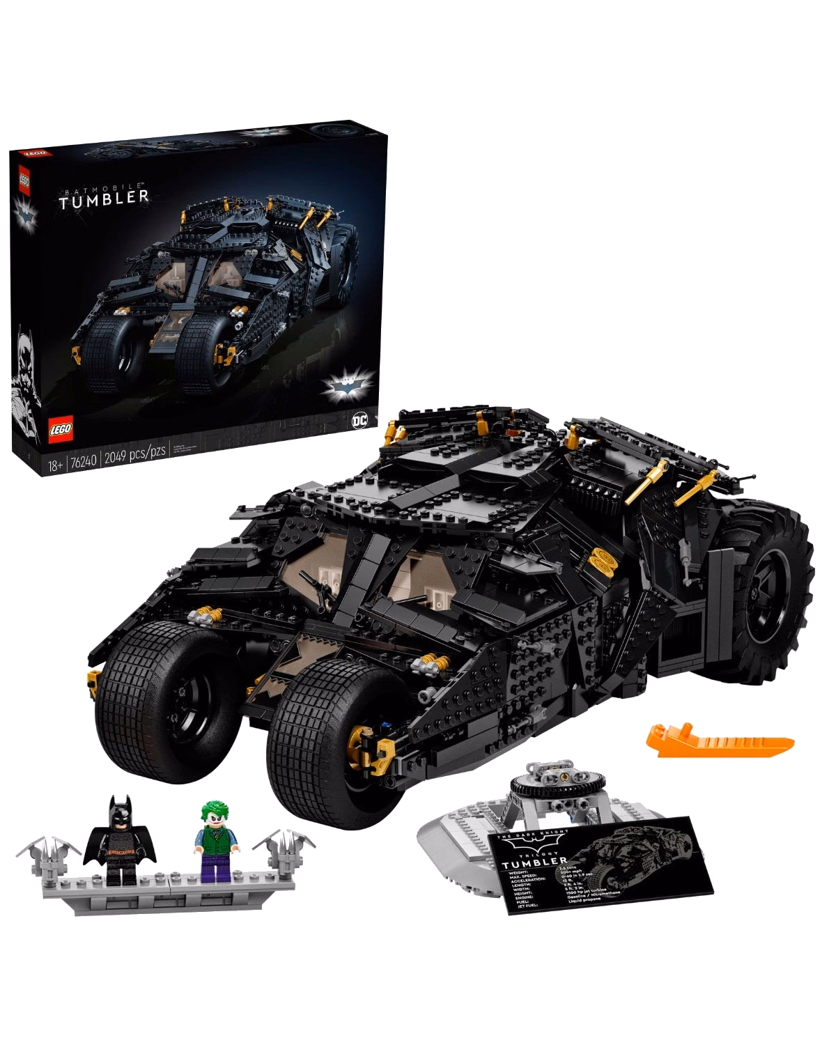LEGO® DC Batman Batmobile Tumbler Car Set for Adults 76240 - 1