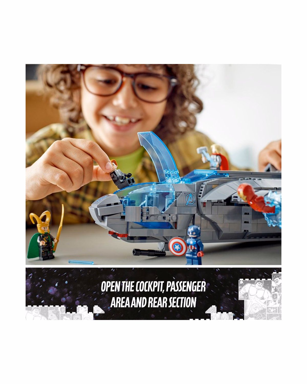 LEGO® 76248 Marvel The Avengers Quinjet Infinity Saga Set - 6